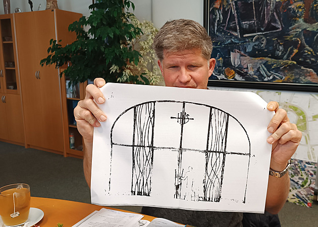 Projekt vstupního portálu do kostela nosil přibyslavský farář v hlavě sedm let