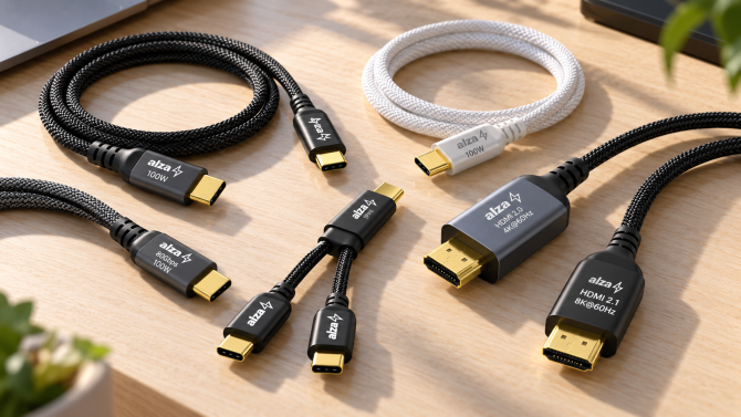 Potřebujete nový kabel? Alza má hromadu novinek pro každou situaci, ceny začínají na 279 korunách.