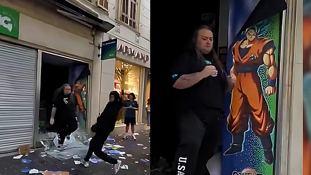 VIDEO: Komiksový hrdina. Šéf prodejny v Nice se postavil rabujícím demonstrantům